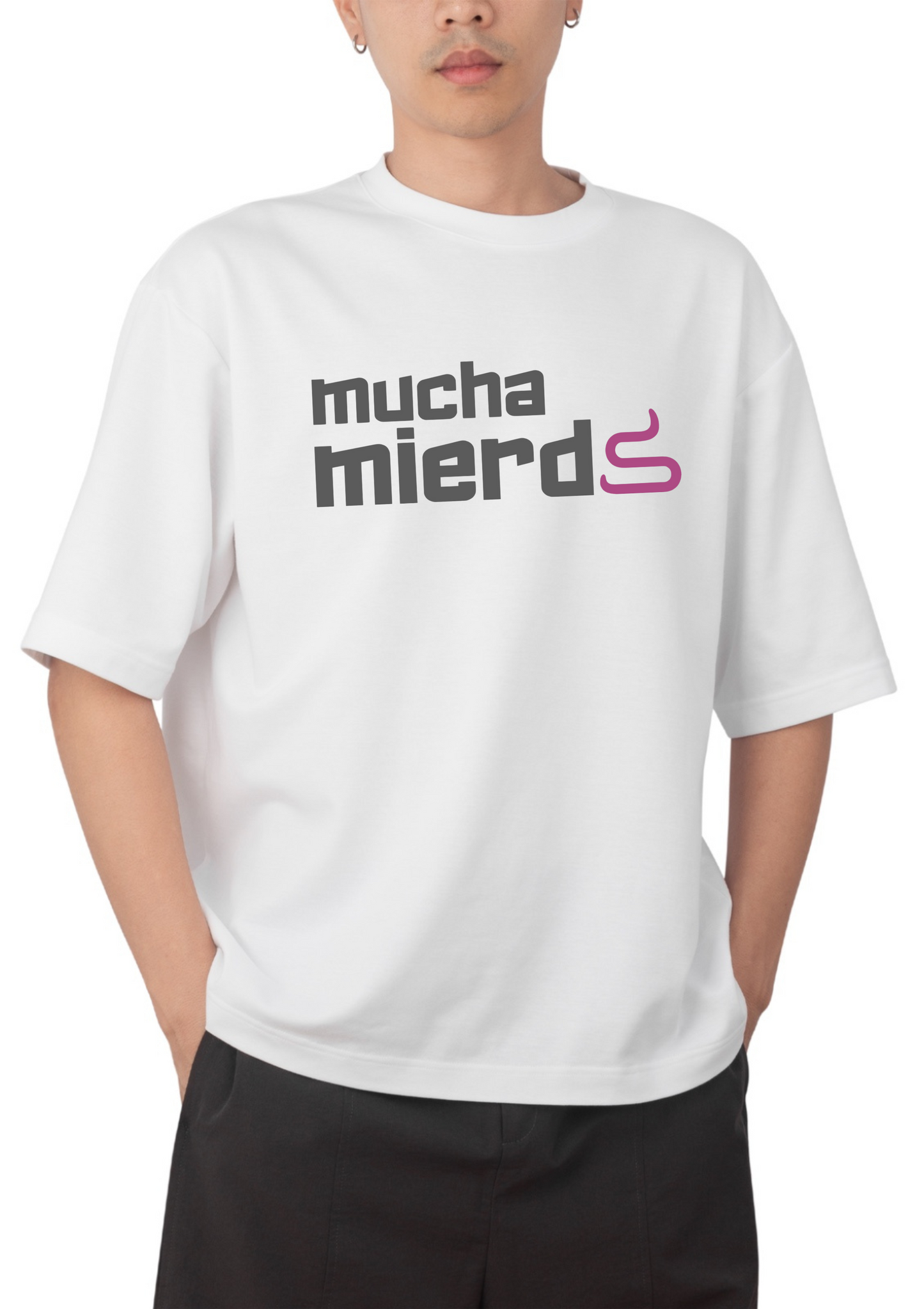 CAMISETA MUCHA MIERDA OVERSIZE