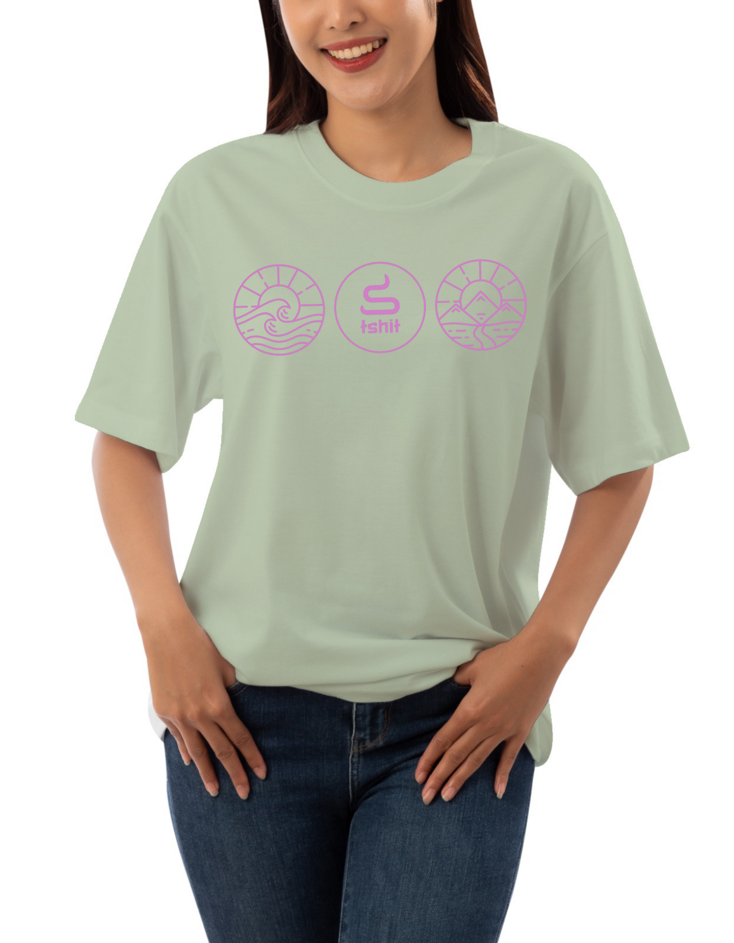 CAMISETA CIRCULOS OVERSIZE
