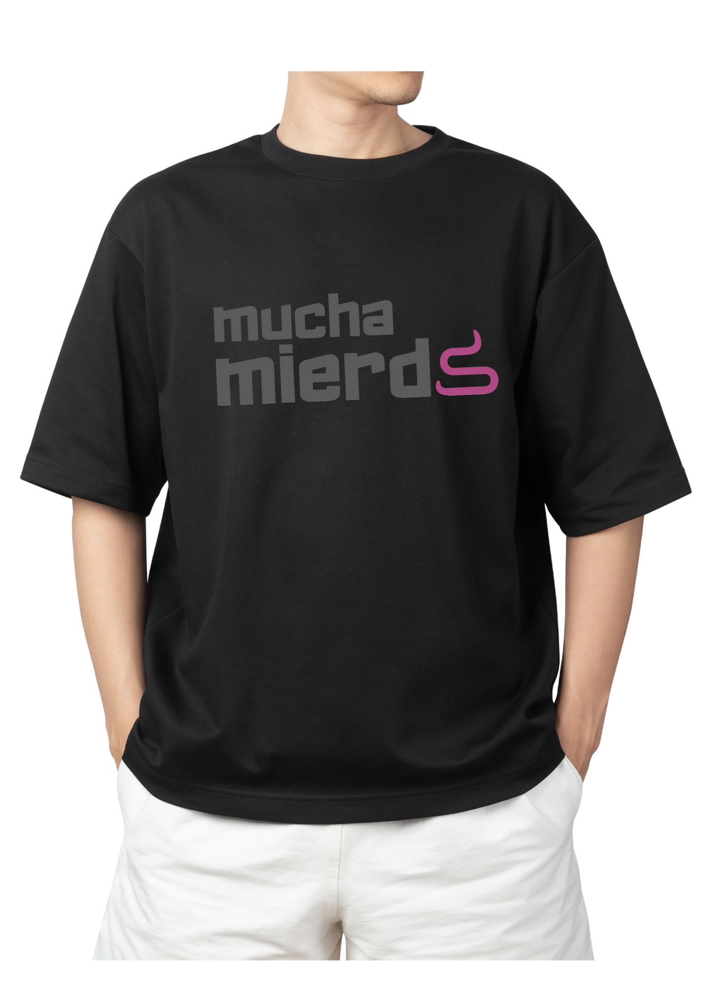 CAMISETA MUCHA MIERDA OVERSIZE