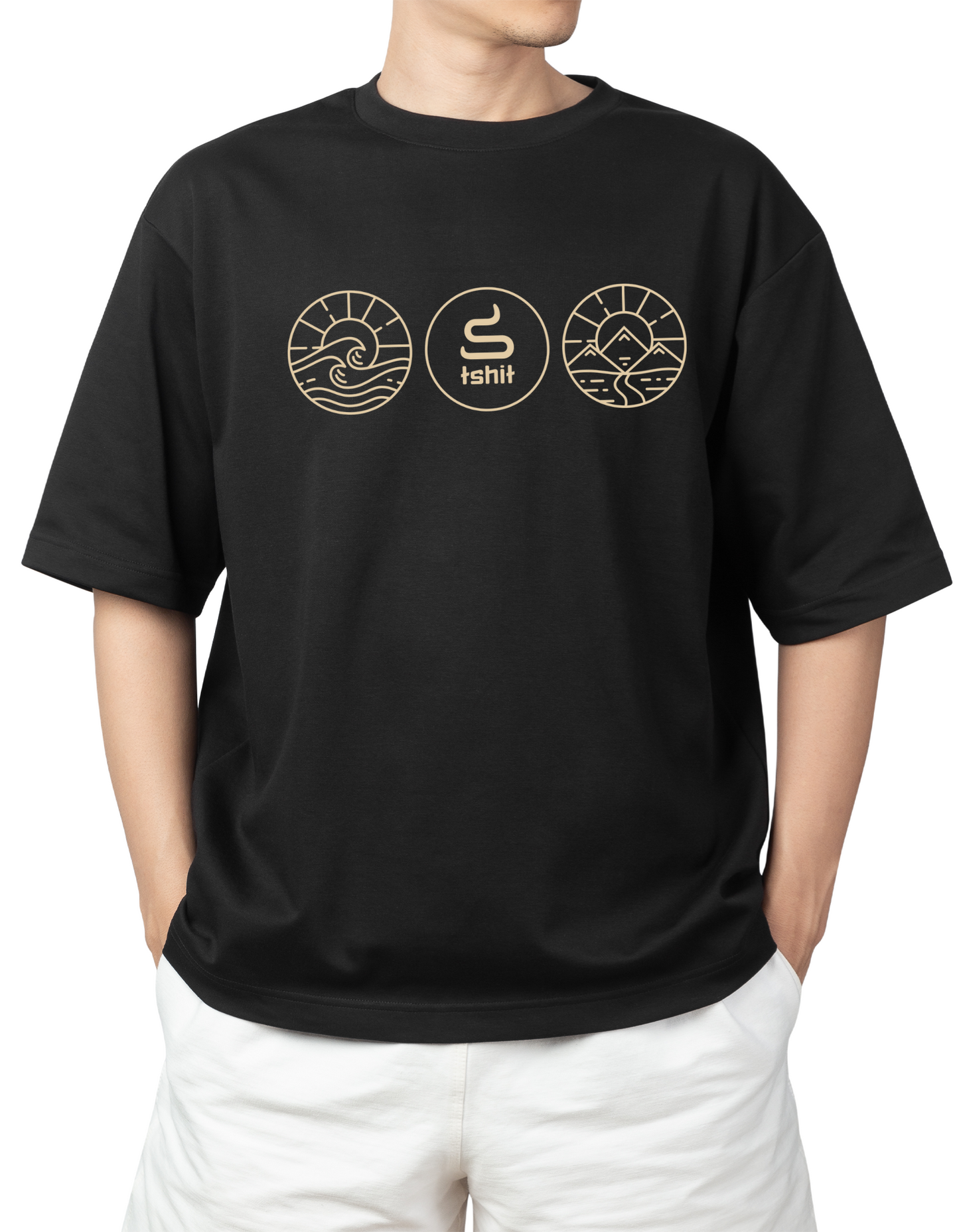 CAMISETA CIRCULOS OVERSIZE