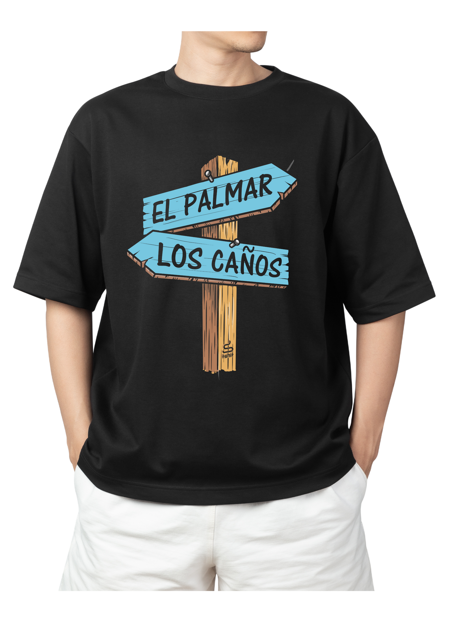 CAMISETA PALMAR/CAÑOS OVERSIZE