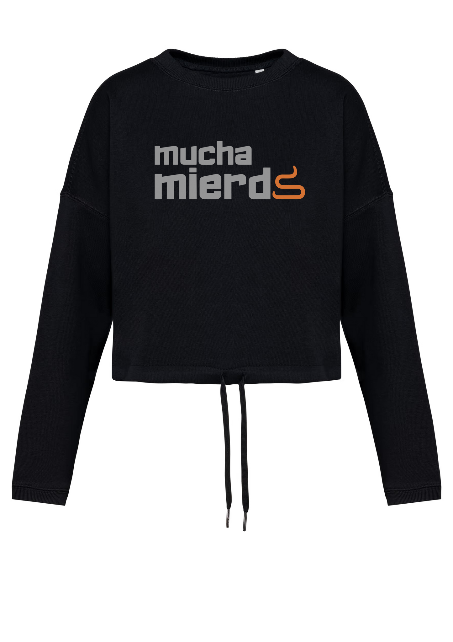 SUDADERA CROP OVERSIZE MUCHA MIERDA
